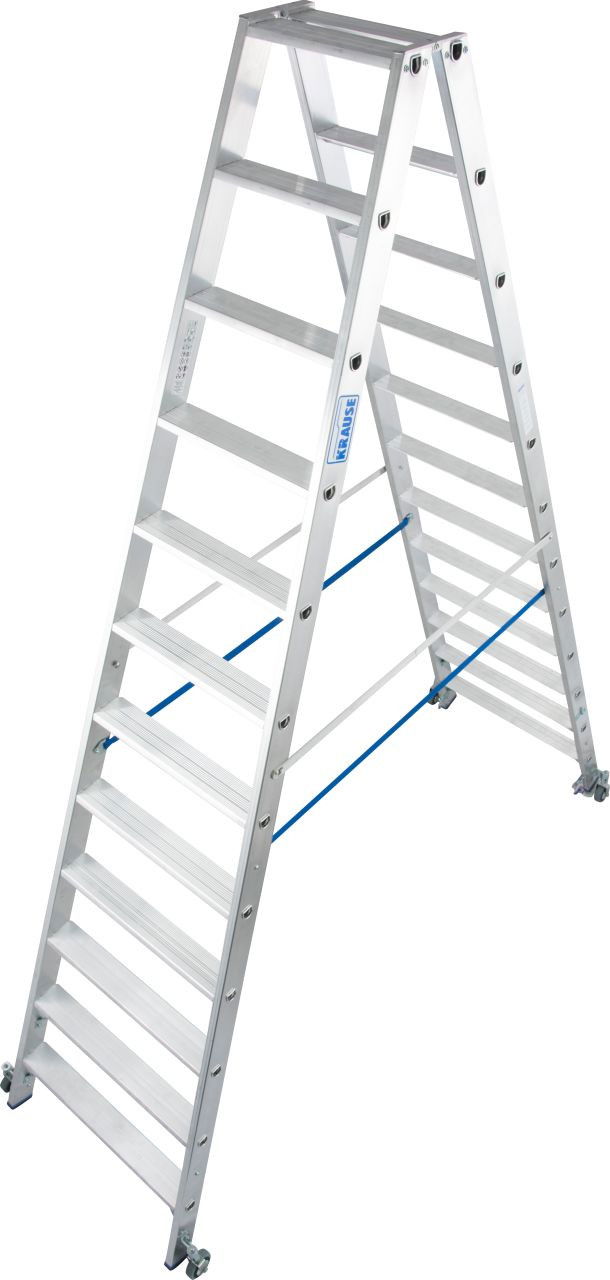 Krause STABILO Professional két oldalon járható lépcsőfokos állólétra, gurítható, 2x12 fokos termék fő termékképe